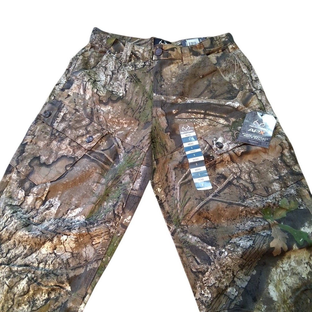 Realtree Cargo Hunting Outdoor Edge Camo Classic Six Pocket Men's Sz S Pants NWT